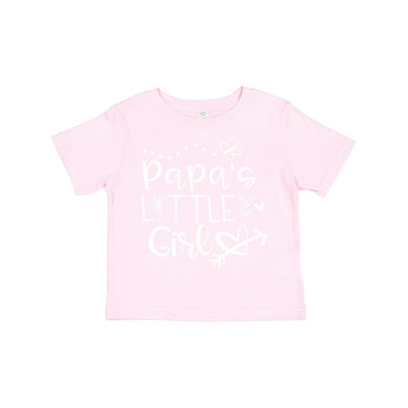 

Inktastic Papa s Little Girl with Hearts Flower and Butterfly Gift Toddler Toddler Girl T-Shirt