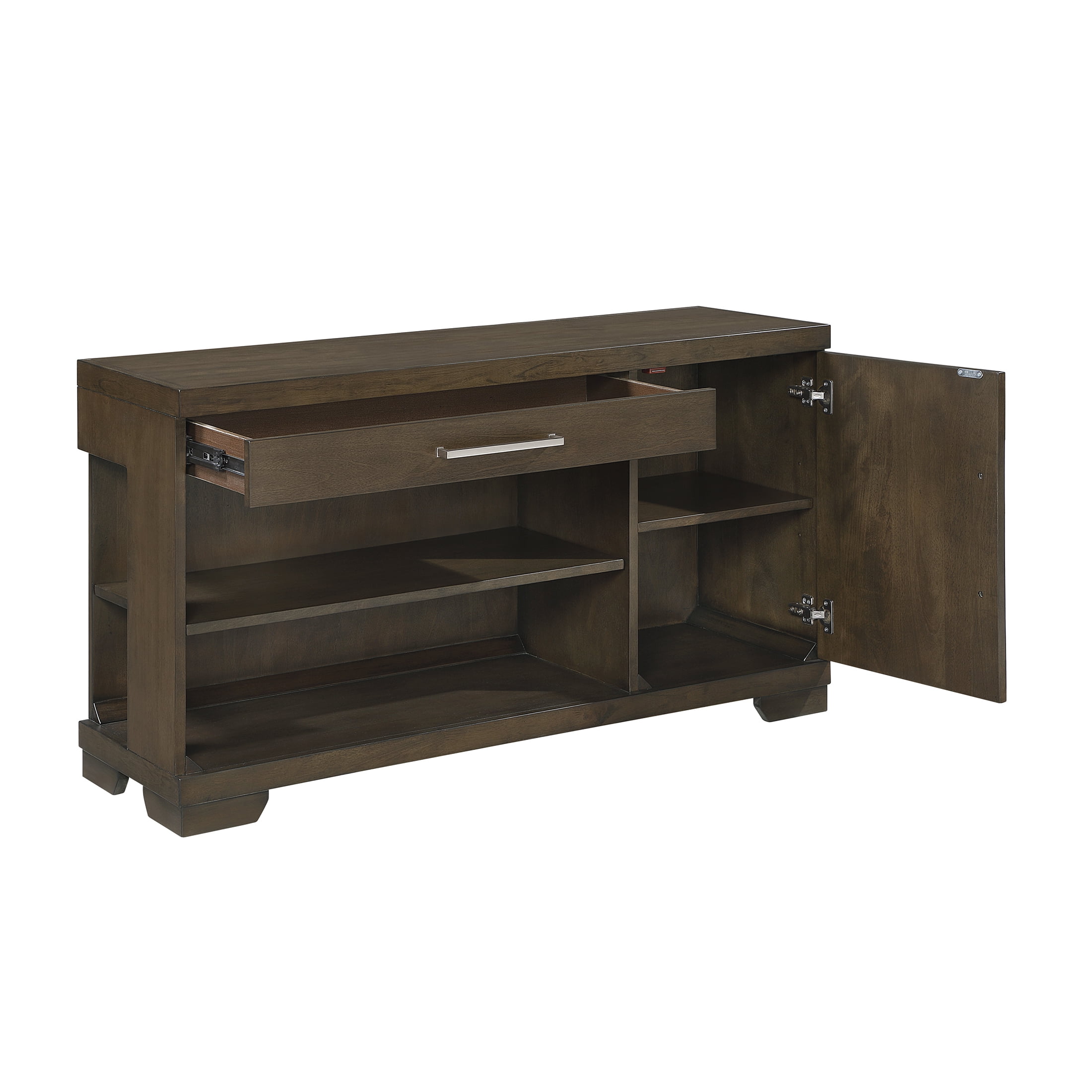 OakvillePark Alton Wood Sofa Table with 1 Drawer and Storage Cabinet, Espresso