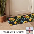 thumbnail image 3 of Black Colorful Flower Leaf Sunflower Pattern Door Rugs,Washable Non Slip Door Mats Indoor,Decorative Door Mats,Entry Mat Indoor for Entrance,Bedroom,Kitchen,Bathroom,16"x47", 3 of 6