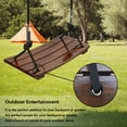 thumbnail image 6 of Qiyester Solid Wood Curved Single Swing Outdoor Rope Swing Base Sturdy Adjustable Rope Length - Maximum Load Capacity 440 lbs, Suitable for Gardens, Patios, and Outlets, 6 of 9