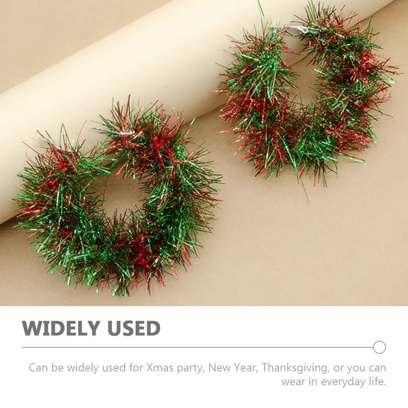 LOLIPPYY Women's 1 Pair Multi-Color Christmas Dangle Earrings Lightweight Holiday Ear Jewelry Accessories