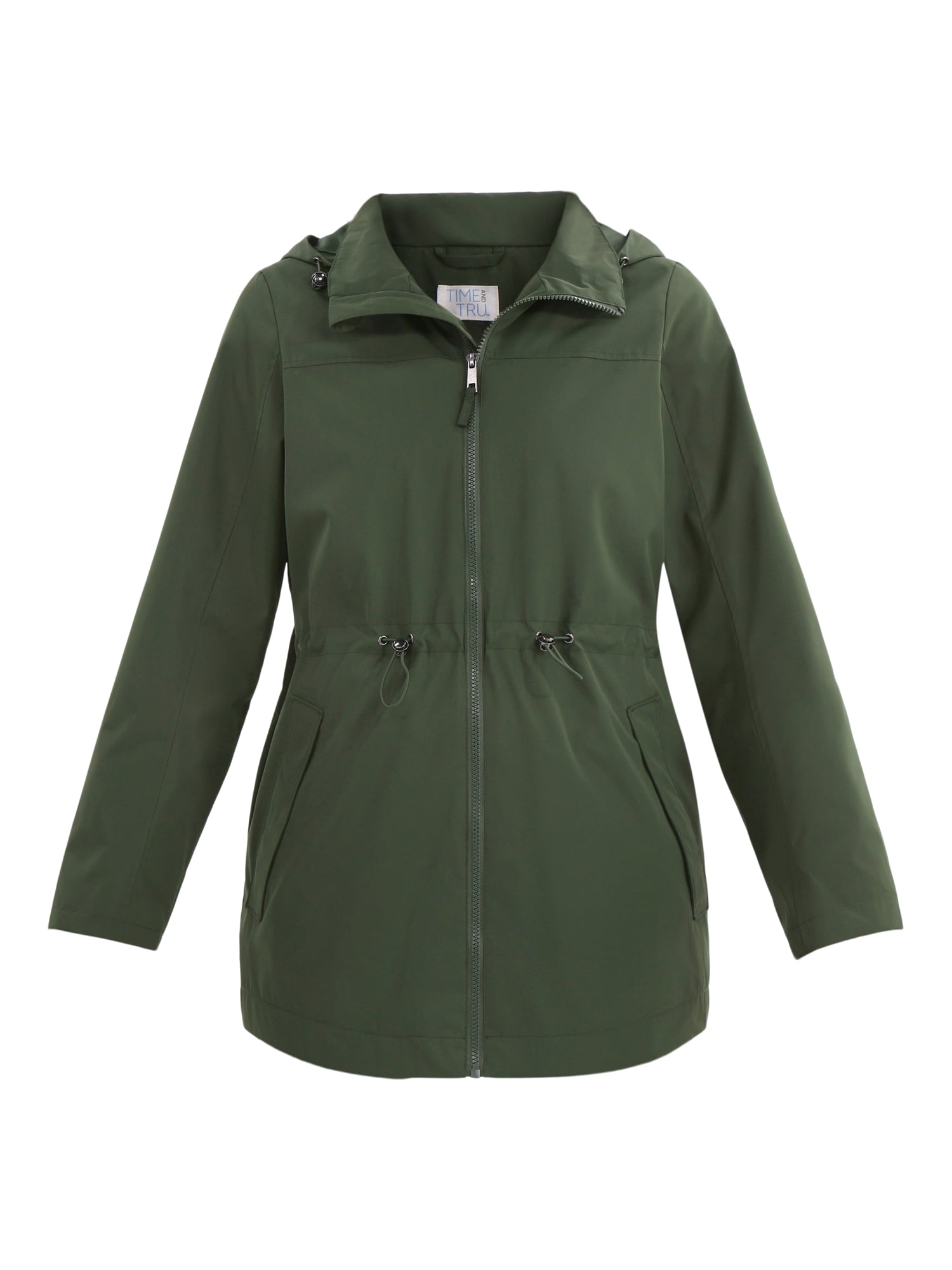 Time and Tru Women's Lightweight Anorak Jacket with Hood, Sizes XS-2X