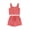 Brick red, variant on Musuos Toddler Girls Shorts Suit, 6 12 18 24M 3 4T Solid Color Sleeveless Knitting Vest Tops + Drawstring Short