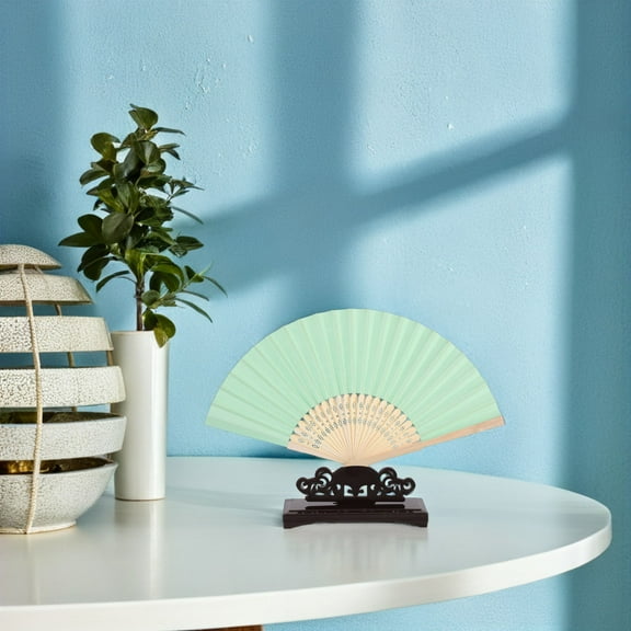 FRCOLOR 2 Pcs Plastic Folding Fans Stand Japanese Fan Holder Chinese Folding Handy Fan Display Holder Decorative Hand Fan Base For Home Stores Office