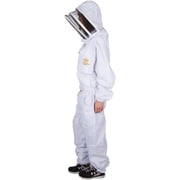 Buzz Beekeeping Supplies Professional Beekeeping Suit and Cowhide Gloves (1 Pair) Self-Supporting Fencing Veil and YKK Metal Zippers - Easily Take On and Off – Bee Family Car Stickers – X-Large