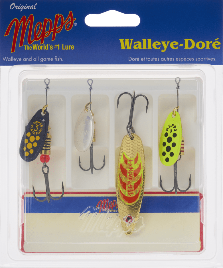 Mepps 4-K5-ASST 4-Pack Walleye Kit Assorted