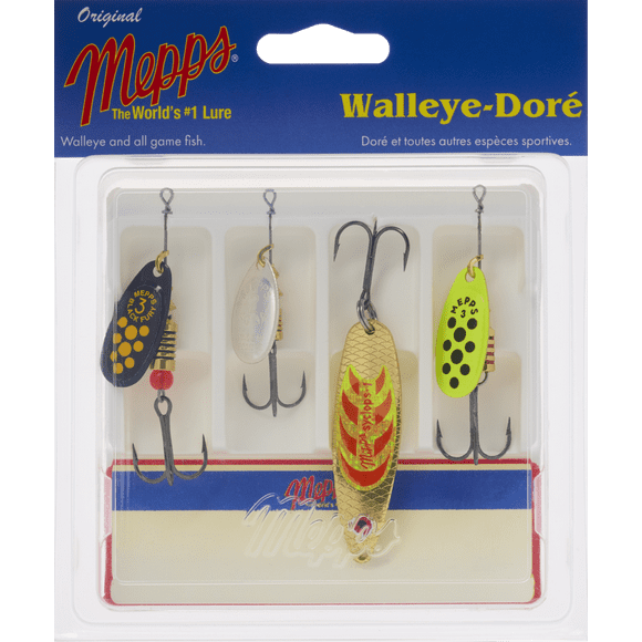 Mepps 4-K5-ASST 4-Pack Walleye Kit Assorted