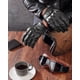 thumbnail image 2 of Guantes de moto KEMIMOTO de piel para hombre y mujer, color negro, 2 of 8