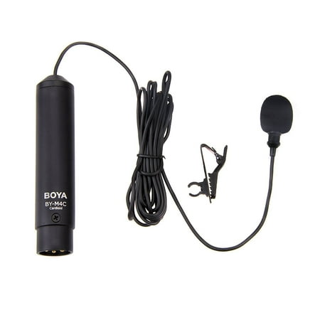 Phantom Power Clip-On Cardioid XLR Camcord Lavalier Microphone for Camcorders Canon Sony Panasonic ZOOM H4n H5 H6 TASCAM Audio Recorders
