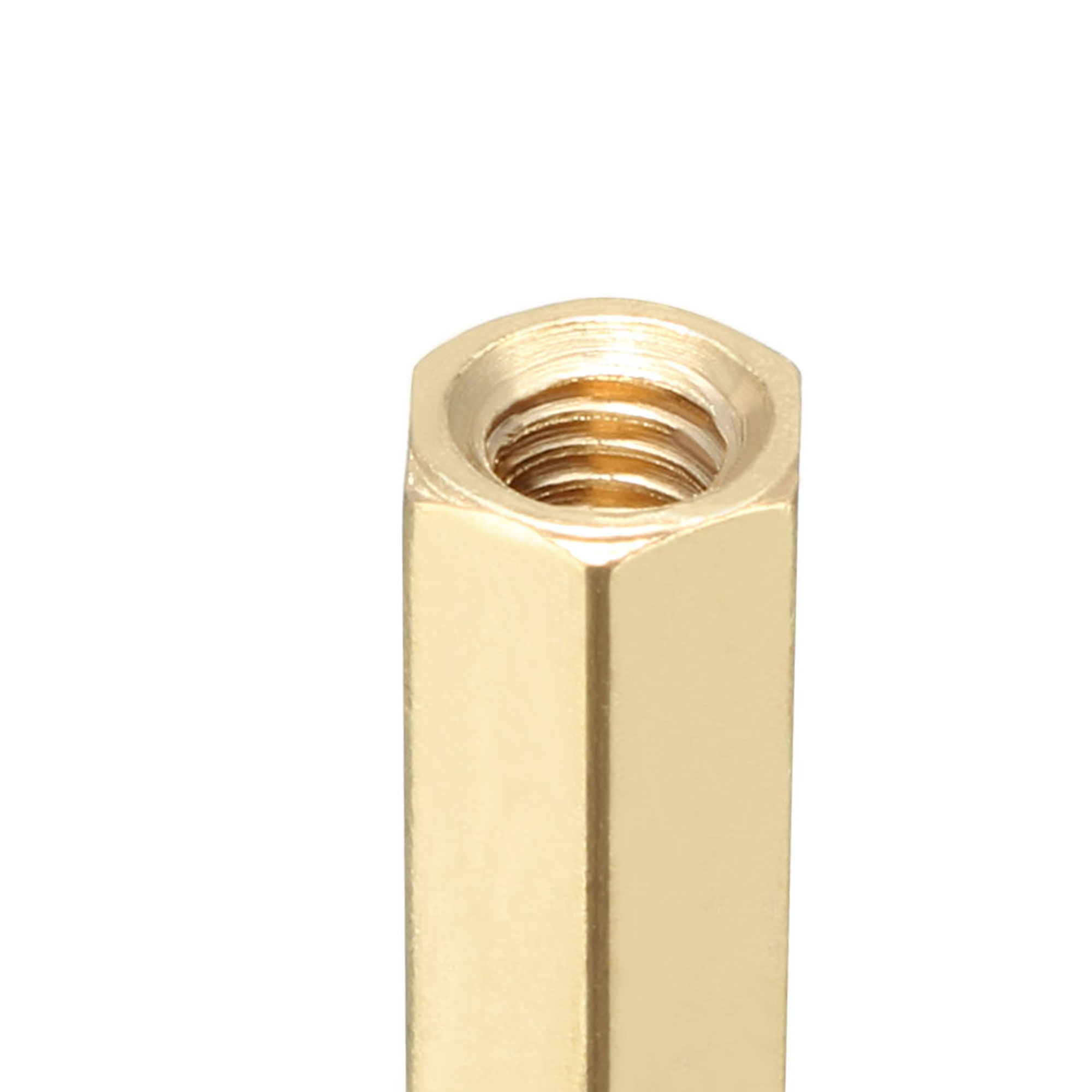 100pcs M3 35+6mm Female Male Thread Brass Hex Standoff Spacer Screws