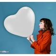 thumbnail image 5 of PMU Premium Latex Balloons - Jumbo Size Balloons for Birthdays, Wedding Parties, Baby Shower, Indoor & Outdoor Party Events & Decoration Supplies - Made in USA, 36 Inch White Heart, Pkg/2, 5 of 8
