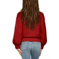 thumbnail image 2 of Sherrylily Girls Mock Neck Pullover Sweaters Long Sleeve Knit Jumper Spring Casual Tops, 2 of 3
