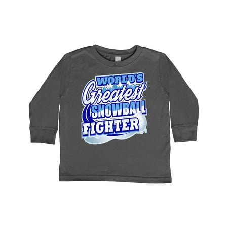 

Inktastic Snowball Fighter Snow Day Gift Toddler Boy or Toddler Girl Long Sleeve T-Shirt