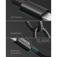 thumbnail image 2 of Anker New Nylon USB-C to Lightning Charging Cord for 3.3ft MFi Certified for iPhone 13 13 Pro 12 Pro Max 12 11 X XS XR 8 Plus, AirPods Pro, Supports Power Delivery (Black), 2 of 6