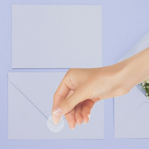 Raindrops 500Pcs Round Clear Stickers Strong Adhesion Transparent Labels for Packaging