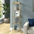 thumbnail image 6 of Evelyn&Zoe Alexis 18" Wide Rectangular Bookcase, Brass, 6 of 7