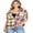 Spliced-Yellow, variant on Womens Spliced Plaid Button Down Flannel (S, Red)