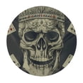 thumbnail image 4 of Orinice Skull Crown Playing Cards Round Table Cover Stain Resistant Washable Indoor Outdoor Tablecloth Kitchen Dining Wedding Parties 100% Polyester Fiber 54-58, 4 of 8