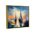 thumbnail image 4 of Stupell Industries Sailboats and Ocean Sunset Transportation Painting Gold Floater Framed Art Print Wall Art, 31 x 25, 4 of 10