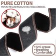 thumbnail image 4 of Folk Guitar Electric Guitar Bass Pure Cotton Strap with Headstock Pick-Black, 4 of 5