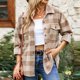 thumbnail image 5 of Pntutb moda mujer manga larga frente abierto ropa de abrigo suelta impresión blusa abrigo Tops bolsillos blusa liquidación Pntutb Pntutb-6625, 5 of 8