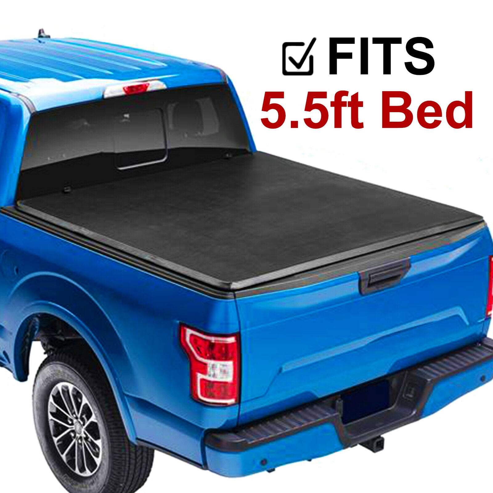 For 2015 2020 Ford F 150 55ft Truck Bed Soft Roll Up Tonneau Cover Walmartcom Walmartcom