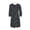 Black, variant on Maggy London Crew Neck pleated Banded Waist Elastic Cuffed 3/4 Sleeve Multi print Zipper Back Fit & Flare Crepe Dress-BLACK / 0