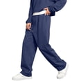 thumbnail image 2 of Men's Casual Baggy Sweatpants Elastic Drawstring Waist Wide Leg Lounge Pants Streetwear with Pockets,3XL, 2 of 7