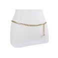 thumbnail image 4 of Women Skinny Waistband Fashion Belt Gold Metal Chain Pearl Bead Charm M L XL, 4 of 9