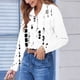 thumbnail image 2 of TaTaai Women Long Sleeve Printed Button Down Shirt Collared Casual Blouse Ladies Daily Lounge Work Wear Soft Comfortable No Fading Versatile Stylish Top Gift, 2 of 6