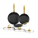 thumbnail image 1 of Set De Cocina De Antiadherente 6 pz Malubero Negro con Dorado, 1 of 4