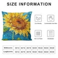 thumbnail image 5 of Awypu  Throw Pillow Covers Oil Painting Sunflower Pillow Case Super Soft Square Decorative Pillowcases for Home Sofa Couch, 5 of 5