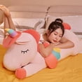 thumbnail image 4 of Peluche de unicornio para niños, almohada Kawaii para dormir, lindo Animal, juguete de peluche para niños, regalo de cumpleaños y Navidad, 4 of 4