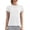 White, variant on Daznico Women's Breathable Workout Tee, Round Neck Short Sleeve Loose Fit Top with Back Cutout for Yoga & Daily Wear,S