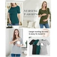 thumbnail image 4 of Women's Maternity Nursing Tops Clothes Breastfeeding T-Shirts 3-Pack, 4 of 7
