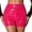 Pink, variant on MIXUE Shorts For Women Summer Solid Color Sexy Shiny Button Womens Shorts Daily-Wear,Silver,XL