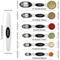 thumbnail image 3 of Stainless Steel Magnetic Measuring Spoons Set with Leveler, Stackable Metal Tablespoon Measure Spoon for Baking, Cups and Spoon Set Kitchen Gadgets Apartment Essentials Fits in Spice Jars, 3 of 8