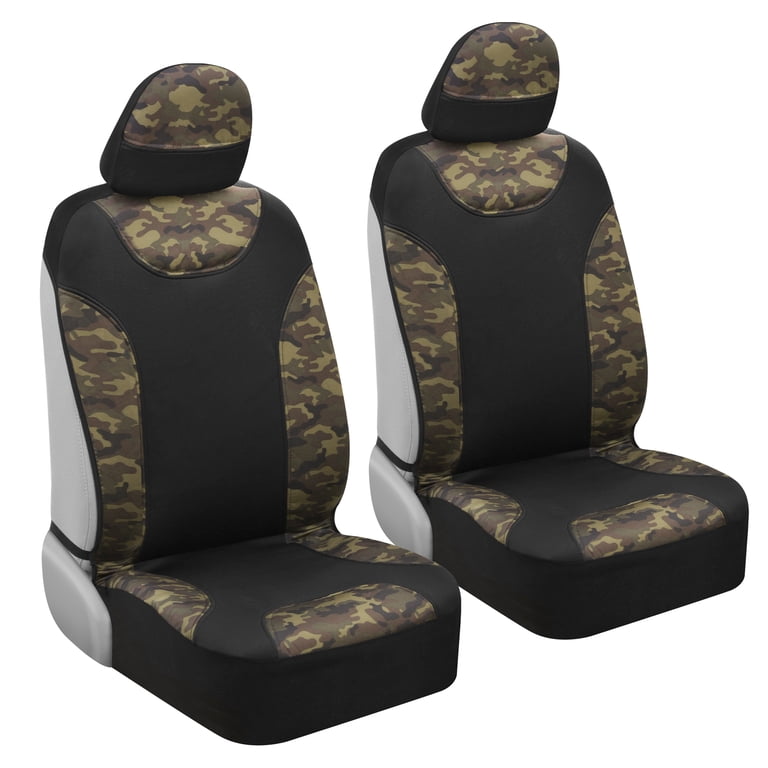 BDK Camo Front Seat Covers, Black & Camouflage photo 1