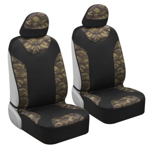 BDK Camo Front Seat Covers, Black & Camouflage