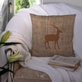 thumbnail image 3 of Carolines Treasures BB1121-BL-BN-PW1414 Deer Burlap and Brown   Canvas Fabric Decorative Pillow BB1121 14Hx14W, 3 of 4