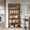 thumbnail image 2 of 71" Industrial Bookcase, 6-Tier Tall Bookshelf with Metal Frame, Freestanding Open Storage Shelves, 2 of 5