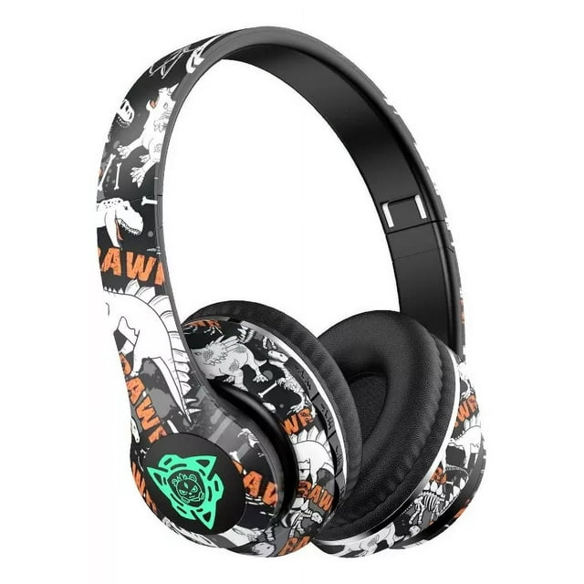 Audifonos Inalambricos De Diadema Bluetooth Graffitis De Led Color C