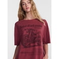 thumbnail image 4 of No Boundaries Washed Graphic Boyfriend Tee, Women's XXS-XXL, 4 of 5