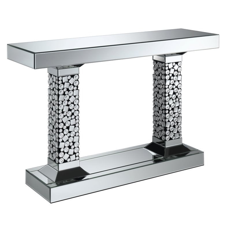 Furniture Of America Jerome Glam Console Table In Silver Walmart