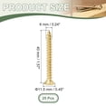 thumbnail image 2 of Uxcell Brass Wood Screws Self Tapping Screws, Flat Cross Head Fit for Door Hinges Electronics Furniture M6 x 40 mm 25, 2 of 6