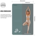 thumbnail image 6 of 8mm Large Yoga Mat (6'x 4') with Soft Fabric - Extra Long and Wide 72 x 48 x 0.32 inches, Non-Slip Surface, Eco-Friendly, Lightweight, Thick Wide Exercise Mat for Home Workouts. (Deep green+Gray), 6 of 7