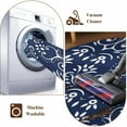 thumbnail image 7 of Round Area Rug 5 Ft, Navy Blue Spring Floral Washable Non-Slip Circle Carpet for Living Room/Bedroom, Modern Abstract Art Farmhouse Low-Profile Runner Mats Collection Rugs for Indoor, 7 of 7