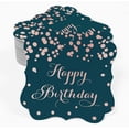 thumbnail image 2 of Inkdotpot Pack Of 100 Real Rose Gold Foil Bracket Shape Paper Tags Happy Birthday Favor Hang Tags, 2 of 7