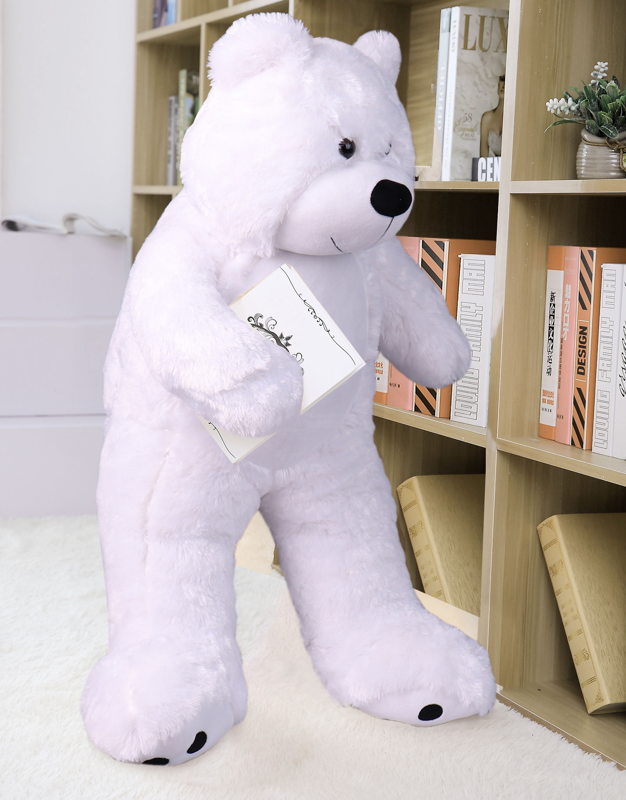 WOWMAX 3 Foot Giant Teddy Bear Daney Cuddly Stuffed Plush Animals Teddy Bear Toy Doll for Birthday Christmas White 36 Inches - image 5 of 5