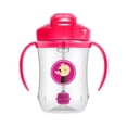 thumbnail image 2 of Vaso entrenador 9oz. con popote rosa rosa, 2 of 6